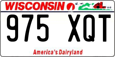 WI license plate 975XQT