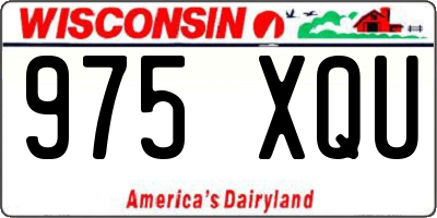 WI license plate 975XQU