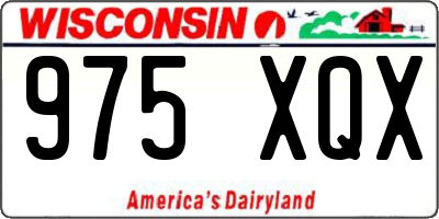 WI license plate 975XQX