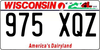 WI license plate 975XQZ
