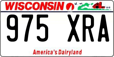 WI license plate 975XRA