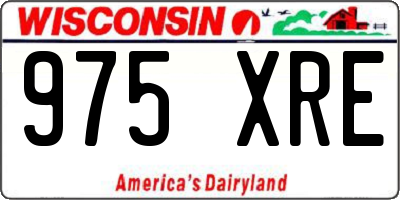 WI license plate 975XRE