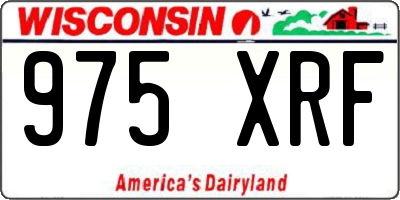 WI license plate 975XRF