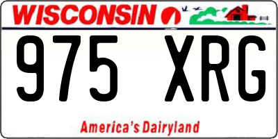 WI license plate 975XRG