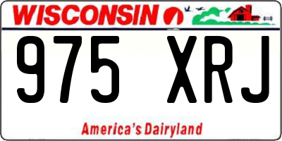 WI license plate 975XRJ