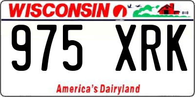 WI license plate 975XRK