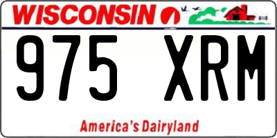 WI license plate 975XRM