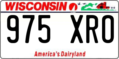 WI license plate 975XRO