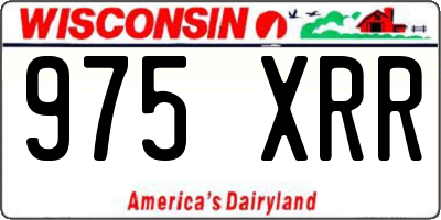 WI license plate 975XRR