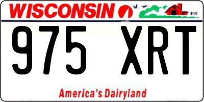 WI license plate 975XRT