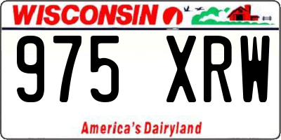 WI license plate 975XRW