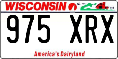 WI license plate 975XRX