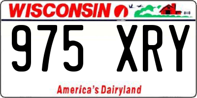 WI license plate 975XRY