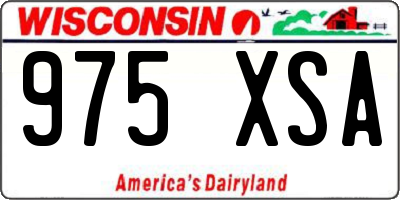 WI license plate 975XSA