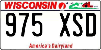 WI license plate 975XSD