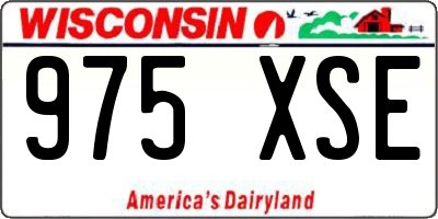 WI license plate 975XSE