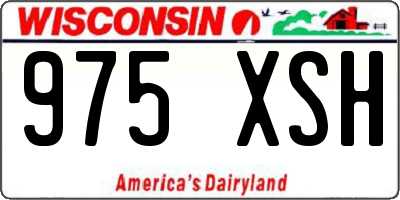 WI license plate 975XSH