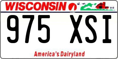 WI license plate 975XSI