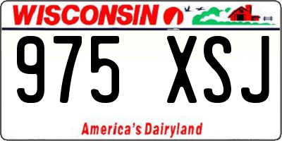 WI license plate 975XSJ