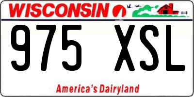 WI license plate 975XSL