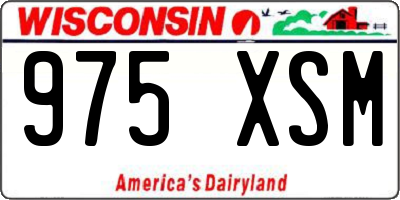 WI license plate 975XSM