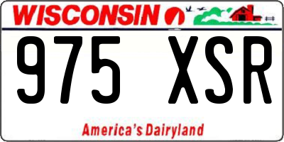 WI license plate 975XSR