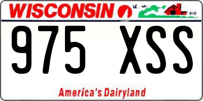 WI license plate 975XSS