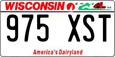 WI license plate 975XST