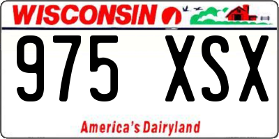 WI license plate 975XSX