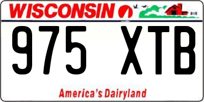 WI license plate 975XTB