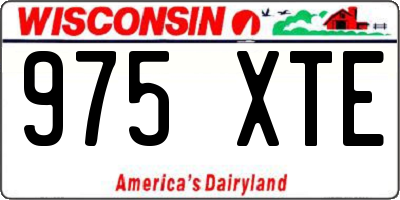 WI license plate 975XTE