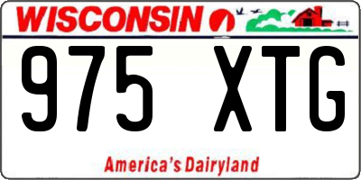 WI license plate 975XTG
