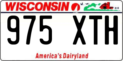 WI license plate 975XTH