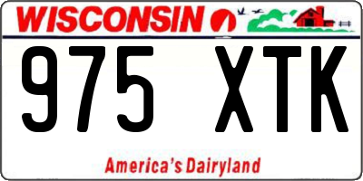WI license plate 975XTK
