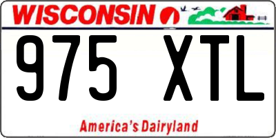 WI license plate 975XTL