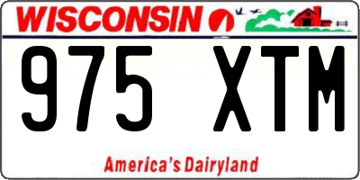 WI license plate 975XTM