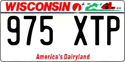 WI license plate 975XTP