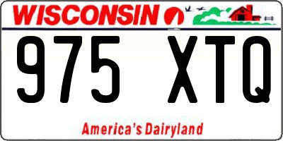 WI license plate 975XTQ