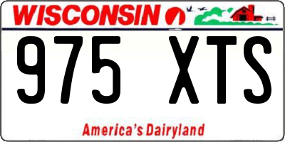 WI license plate 975XTS