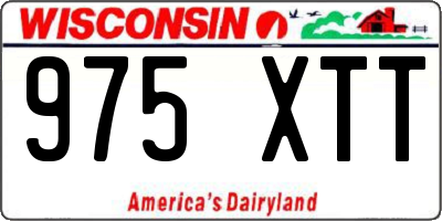 WI license plate 975XTT