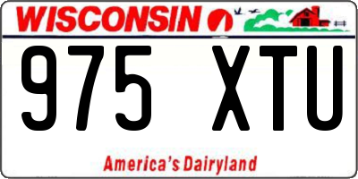 WI license plate 975XTU