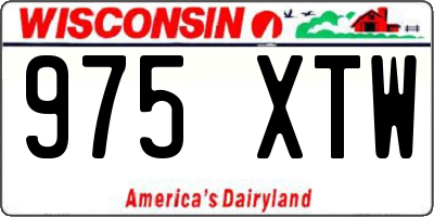WI license plate 975XTW