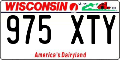 WI license plate 975XTY