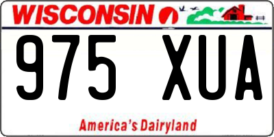 WI license plate 975XUA