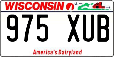 WI license plate 975XUB