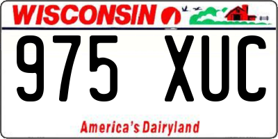 WI license plate 975XUC