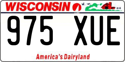 WI license plate 975XUE