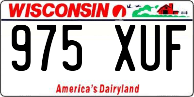WI license plate 975XUF