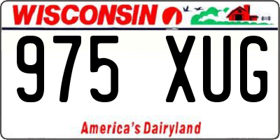 WI license plate 975XUG