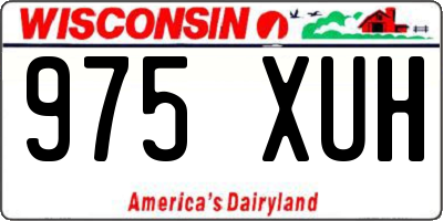 WI license plate 975XUH